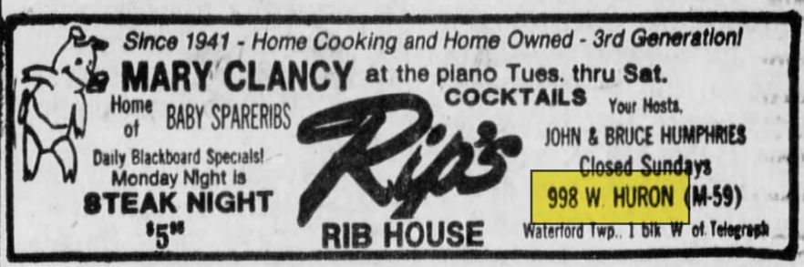 Heroes Bar-BQ & Brew (Rips BaRestaurant) - Aug 30 1979 Article (newer photo)